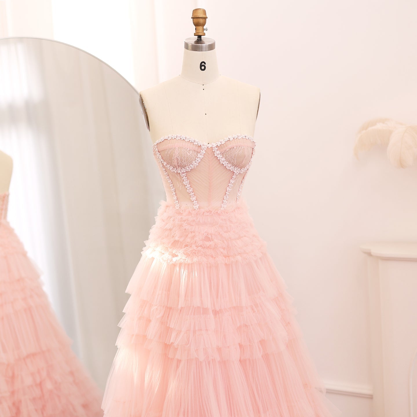 Elegant Sweetheart Ball Gown Blue Evening Dress SS553