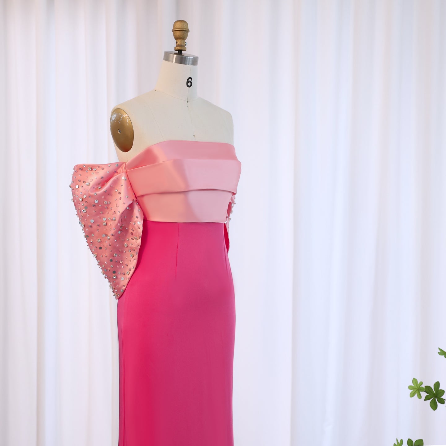 Elegant Off Shoulder Coral Pink Evening Dress SF022