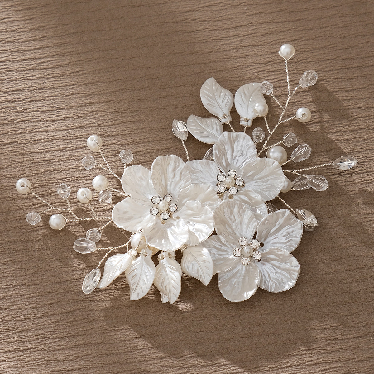 Large White Bow Bridal Hair Clip Accessory