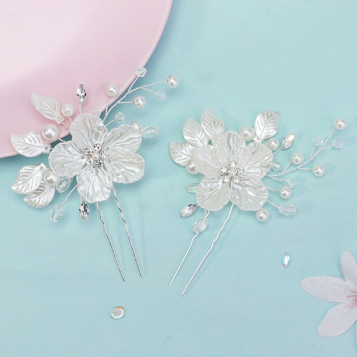 Large White Bow Bridal Hair Clip Accessory