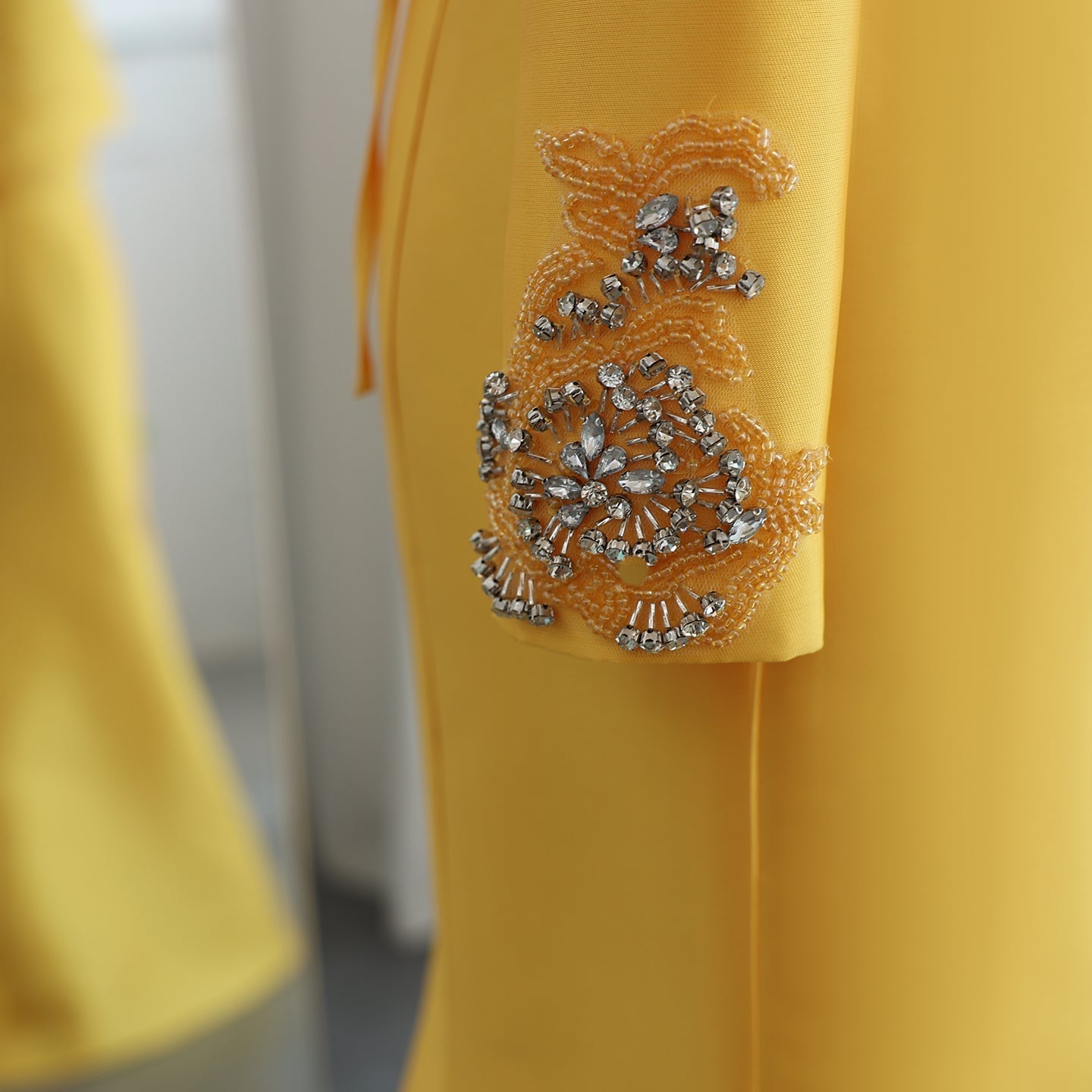 Elegant Yellow One Shoulder Mermaid Evening Dress SS414