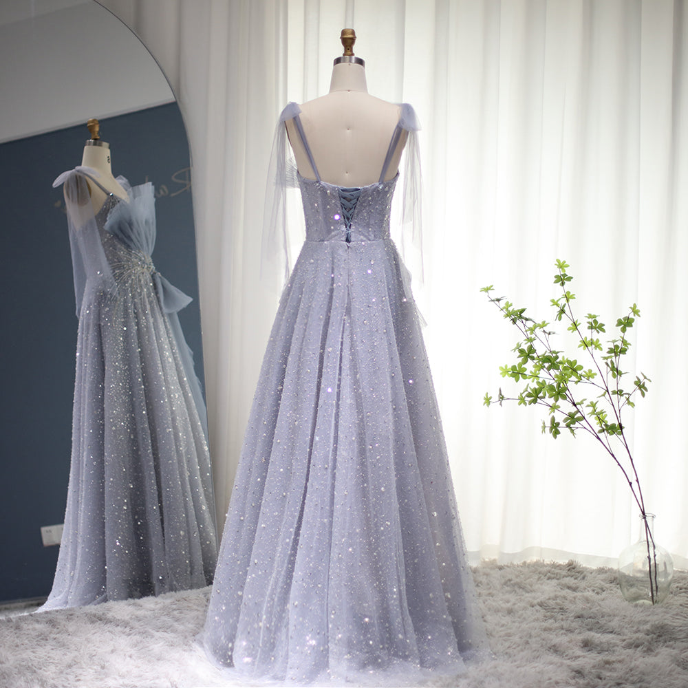 For Sale Luxury Blush Pink Spaghetti Evening Dress SS292L