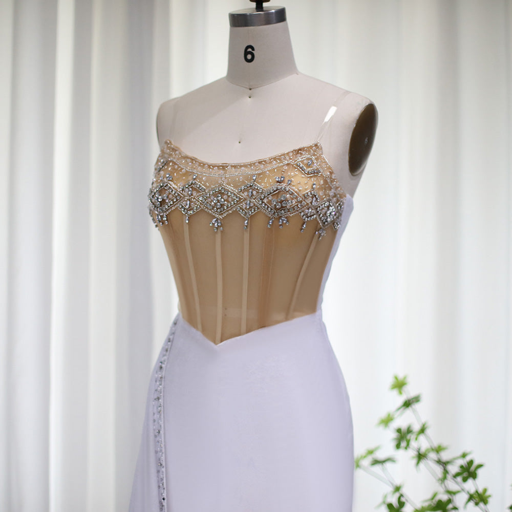 Luxury Crystal Strapless Short Sheath Cocktail Dress RM001