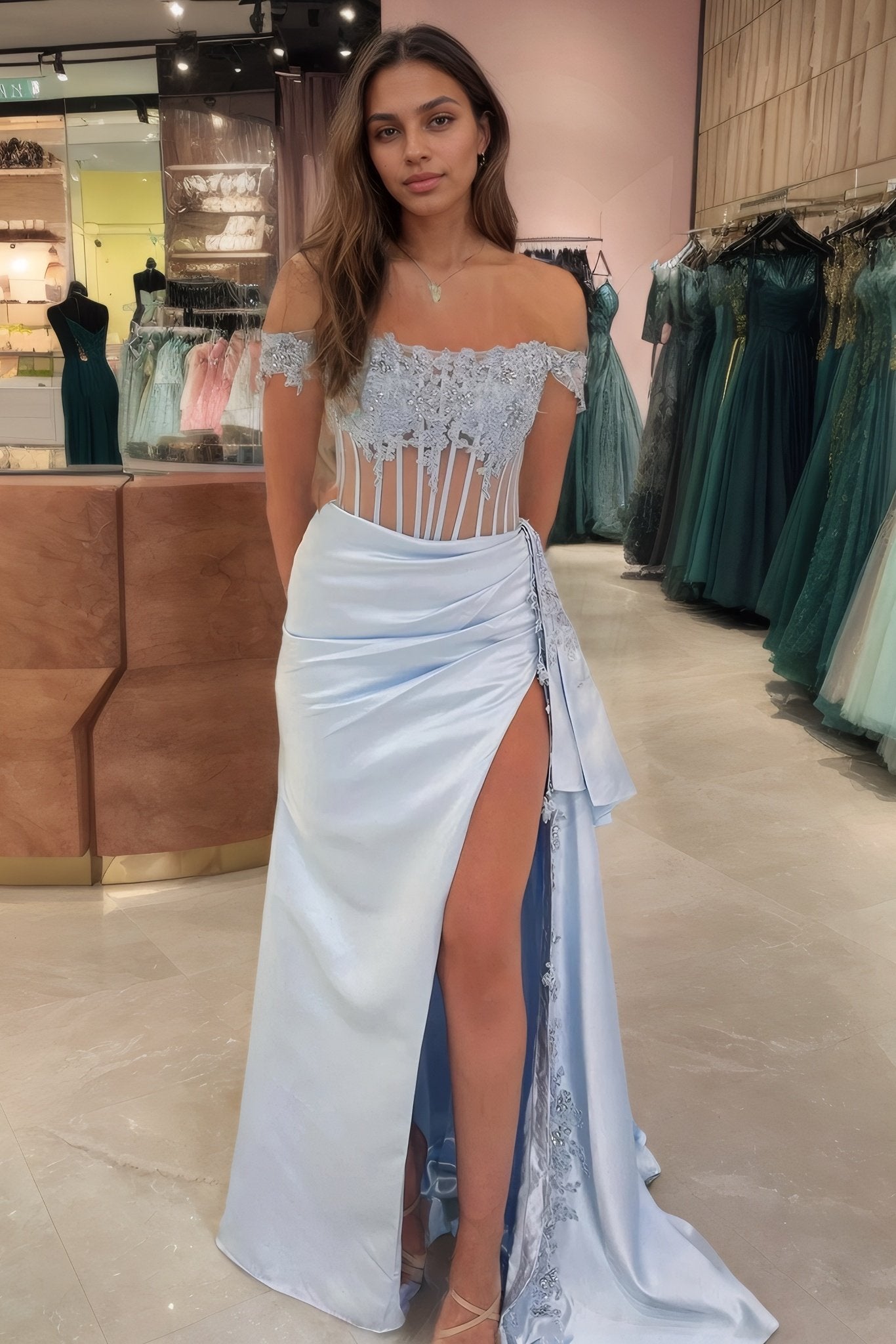 Prom Dress 2025 Burgundy Satin Strapless Sheath Long Sleeveless Formal Dress