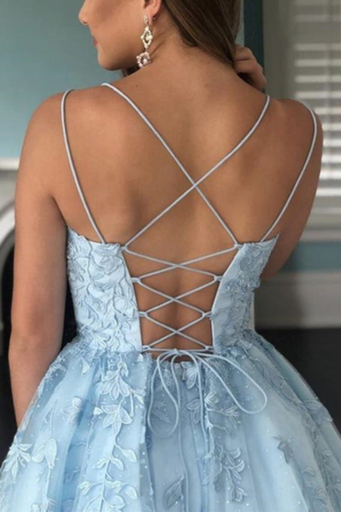 Short/Mini A-line Bateau Lace Tulle Homecoming Dress With Beading-620