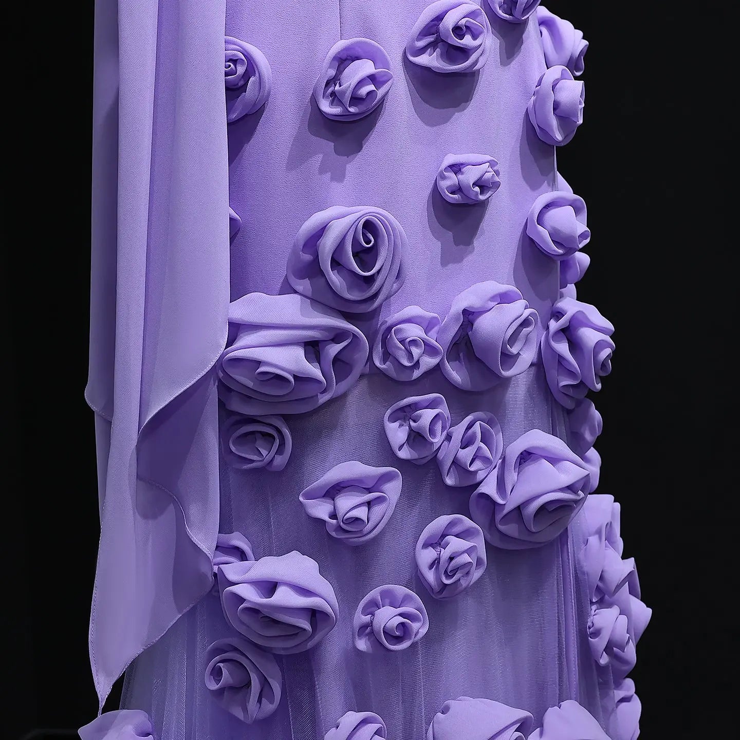 Chic Pink 3D Flowers Strapless Mermaid Evening Dress Side Slit SS207 Sharon Said