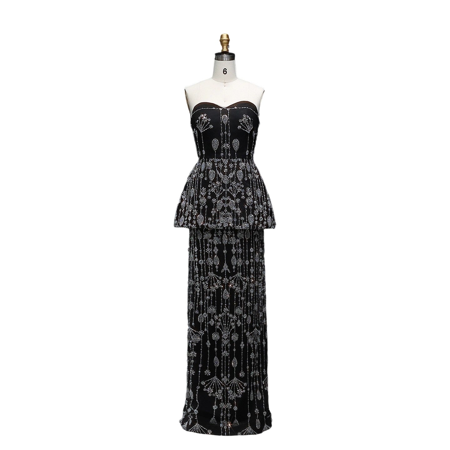 Chic Black Two Pieces Evening Dress for Women Wedding Party SS635