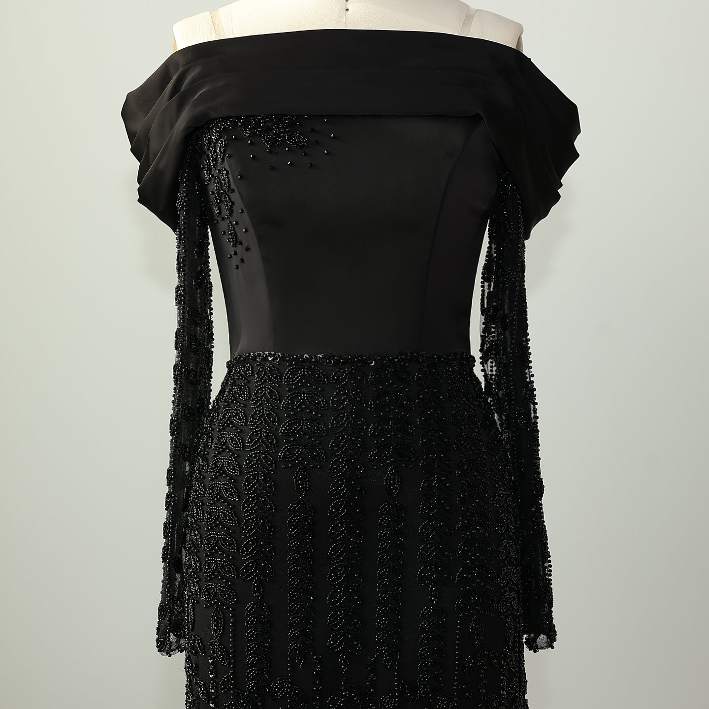 Elegant Off Shoulder Long Sleeves Evening Dress SS695