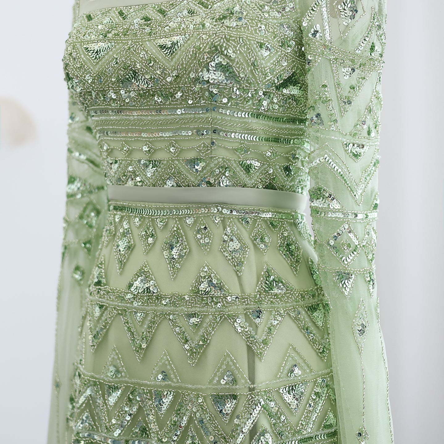 Luxury Wine Red Evening Dress with Cape Sleeves SS461