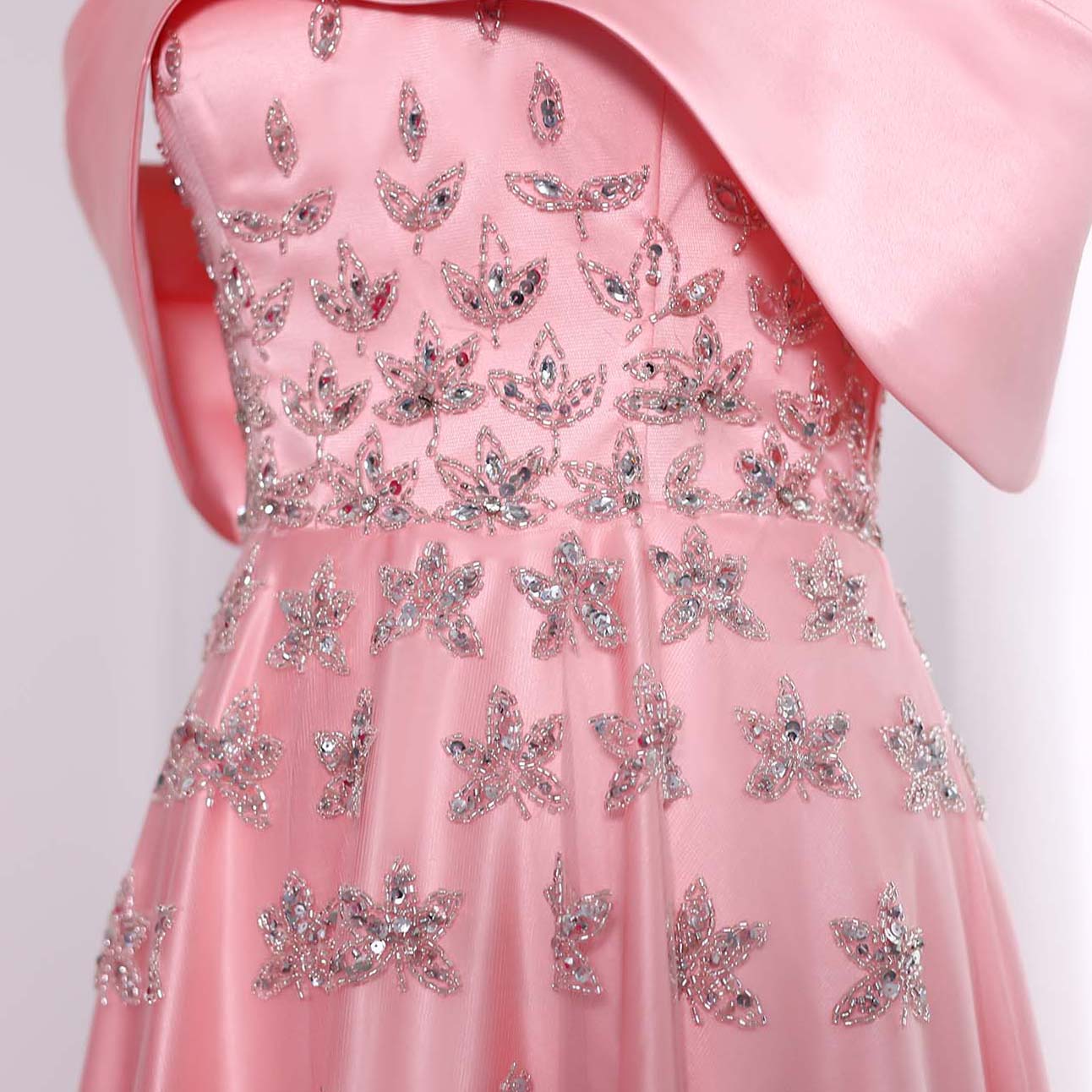 Luxury Yellow Off Shoulder Evening Dress with Cape Train SS455