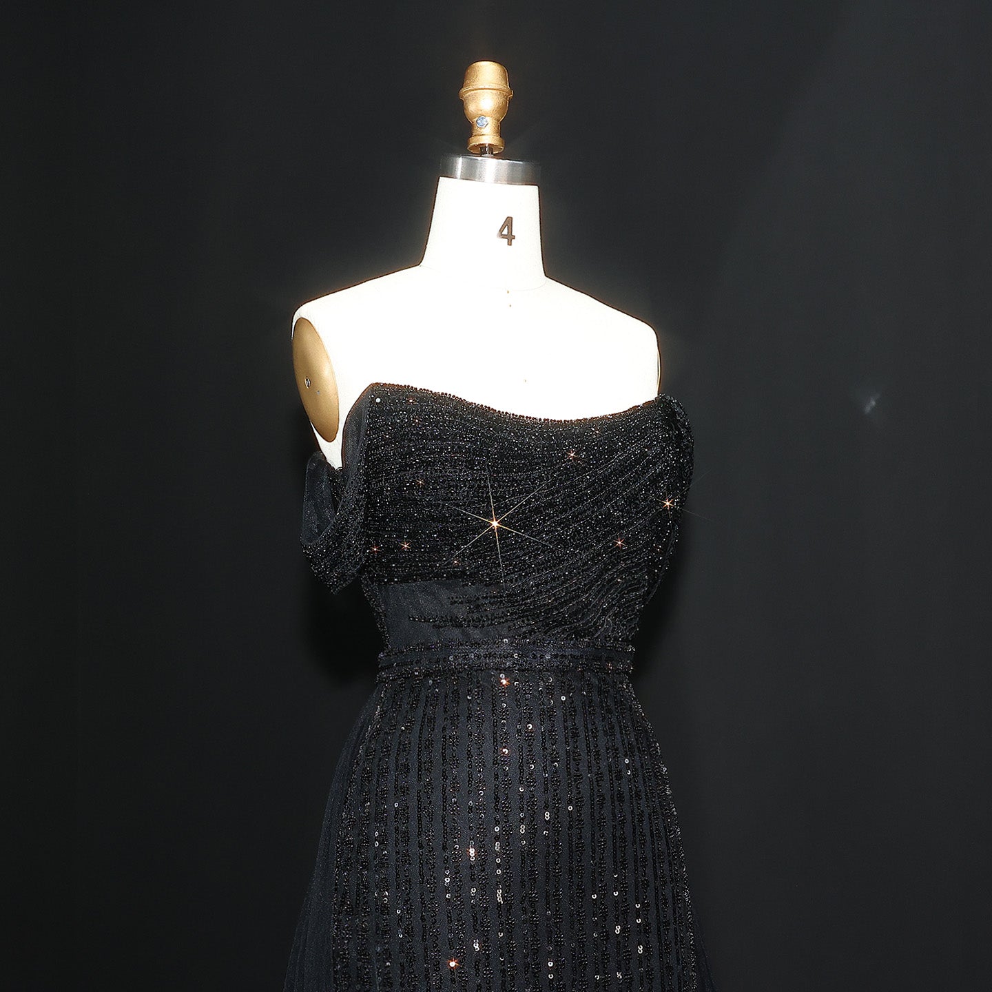 Luxury Beaded Purple Evening Dress with Overskirt SS137