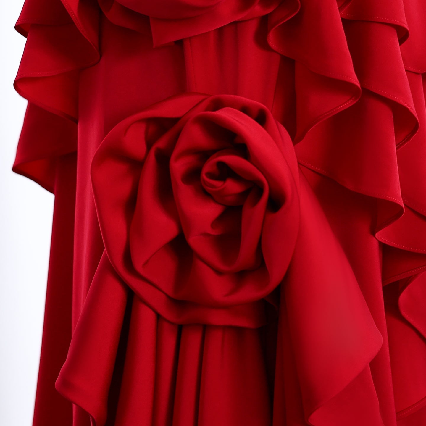 Elegant Wine Red Mermaid 3D Flowers Evening Dress SF029