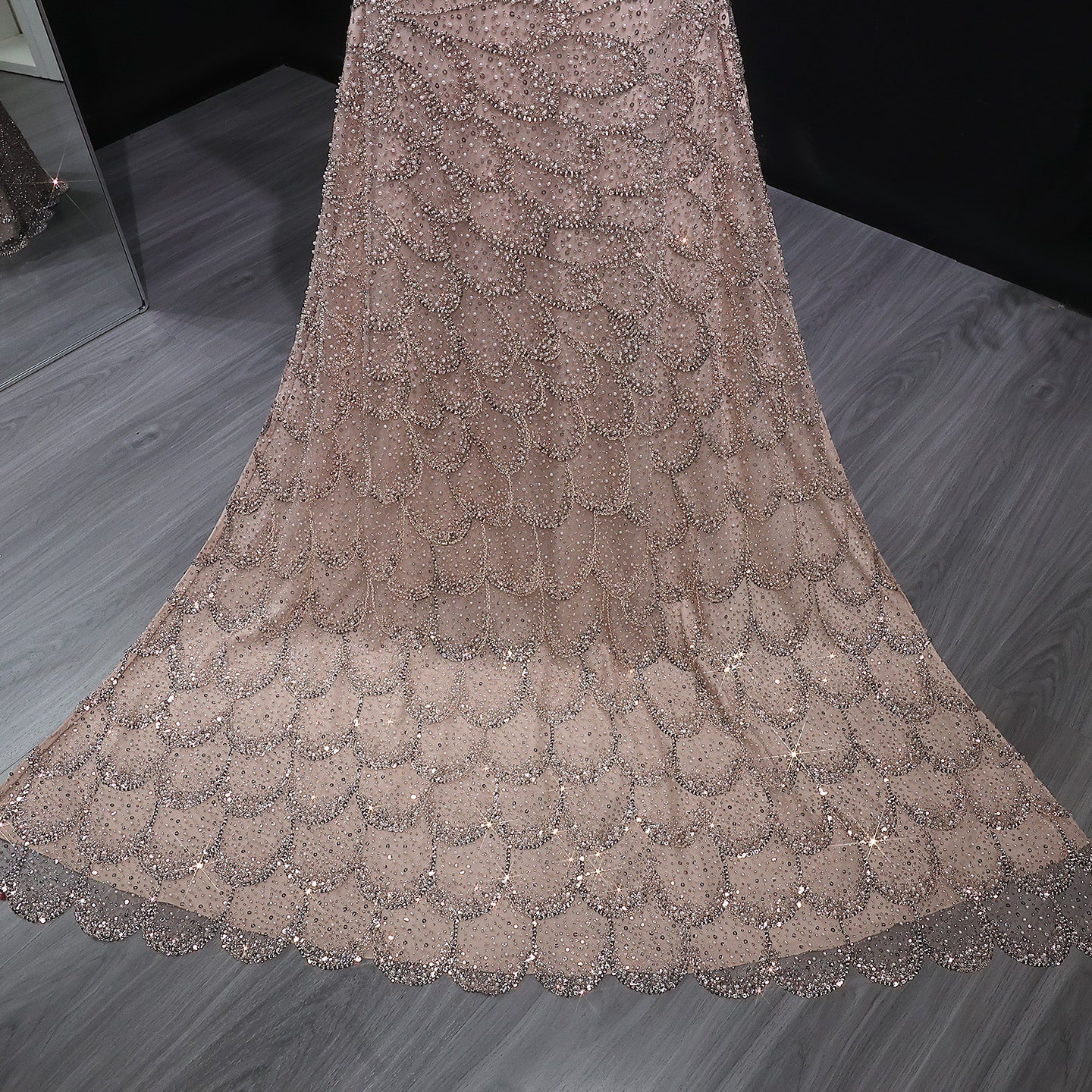 Elegant Emerald Green Strapless Evening Dress SS601