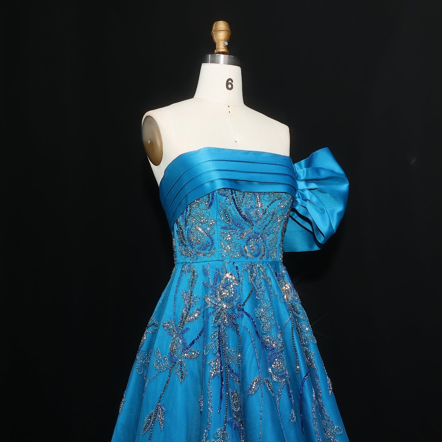 Elegant Fuchsia One Shoulder Evening Dress SS567