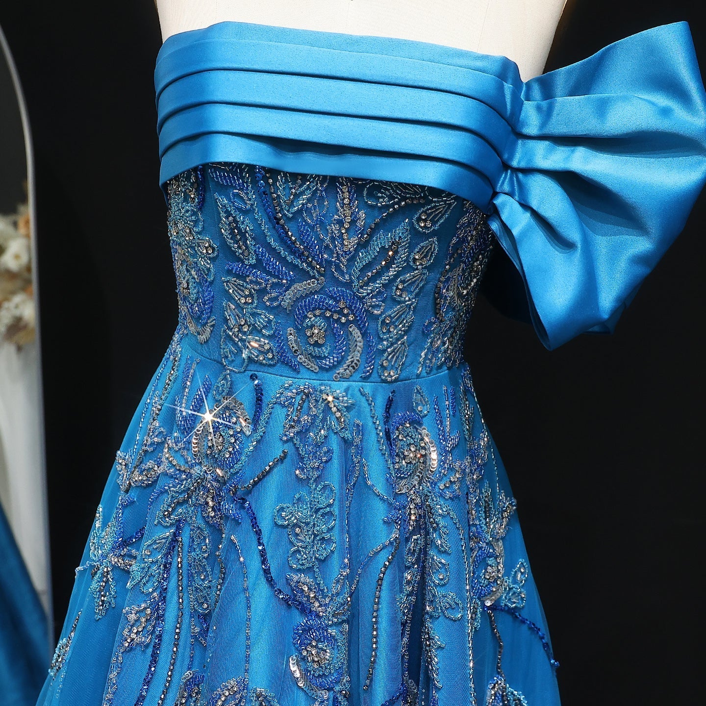 Elegant Fuchsia One Shoulder Evening Dress SS567