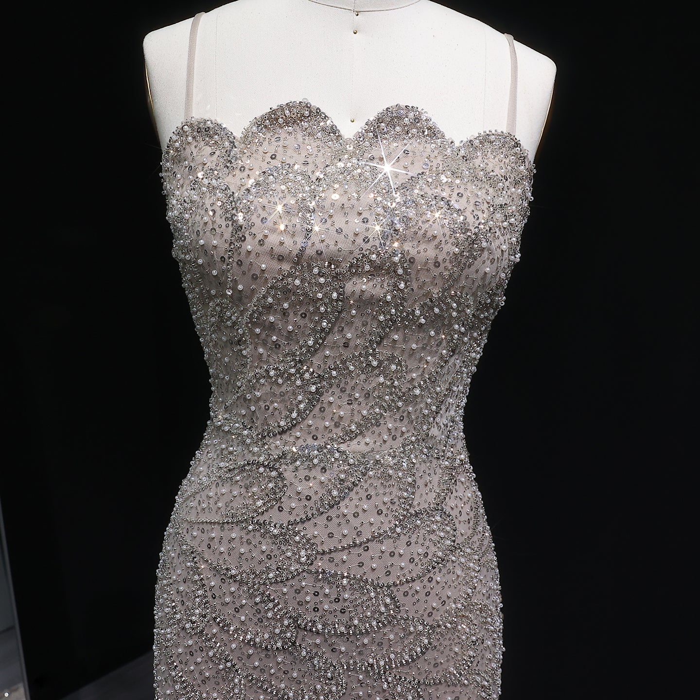 Elegant Emerald Green Strapless Evening Dress SS601