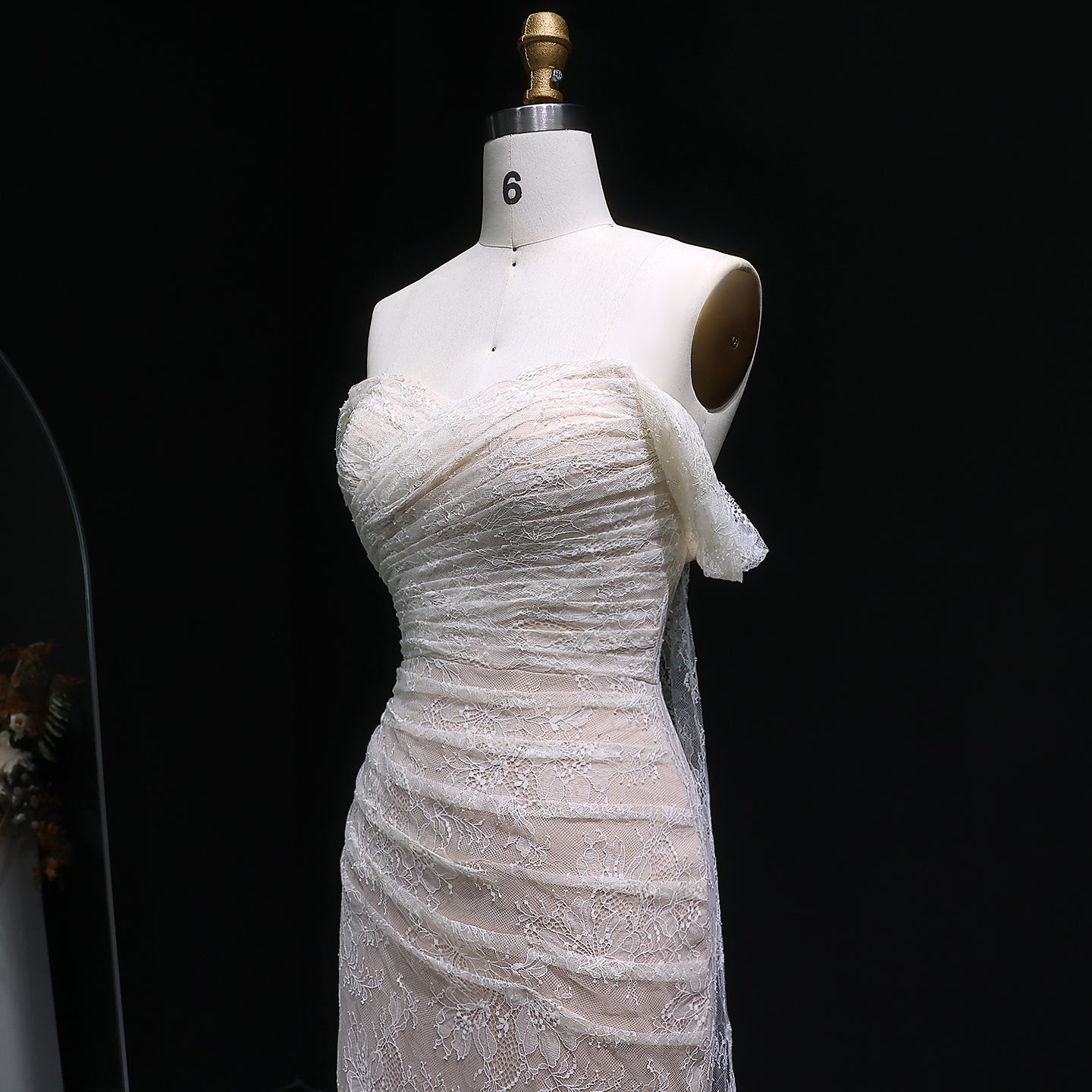 Elegant Lace Sequin Off Shoulder Evening dress SF395