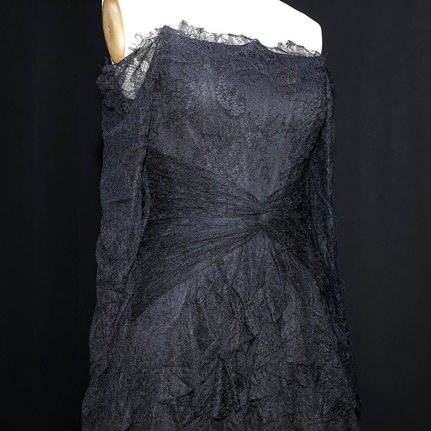 Elegant Blue Off Shoulder Lace Evening Dress SF519