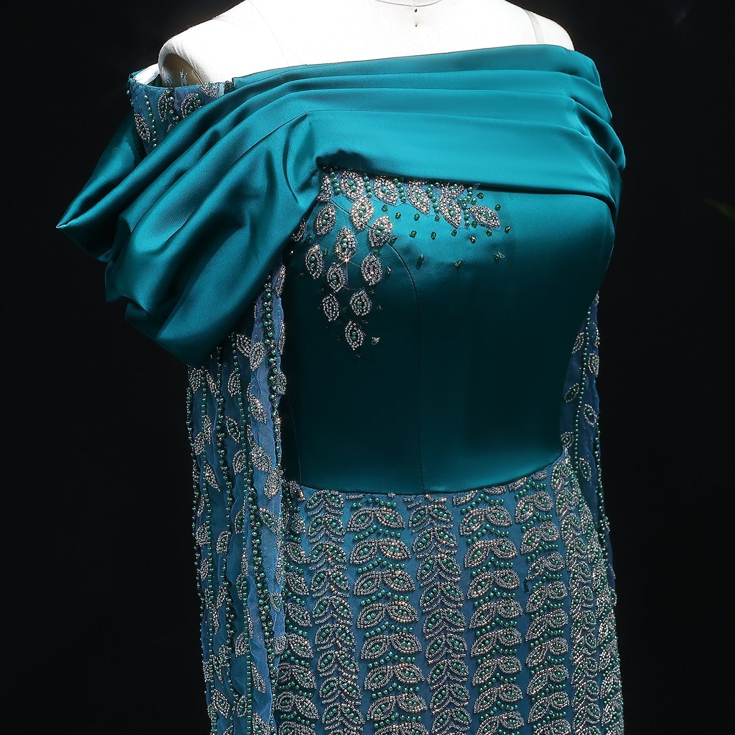 Elegant Off Shoulder Long Sleeves Evening Dress SS695