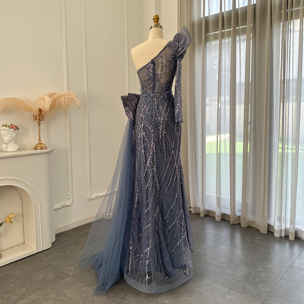 For Sale Fuchsia One Shoulder Slit Evening Dress SS360L