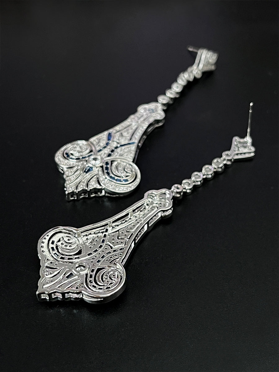 Vintage Azure Cascade Earrings