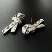 French Luxe Ribbon Stud Earrings