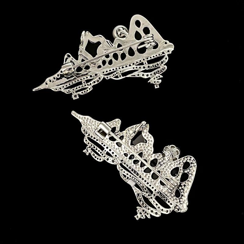 Chinese Landscape Pearl Brooch