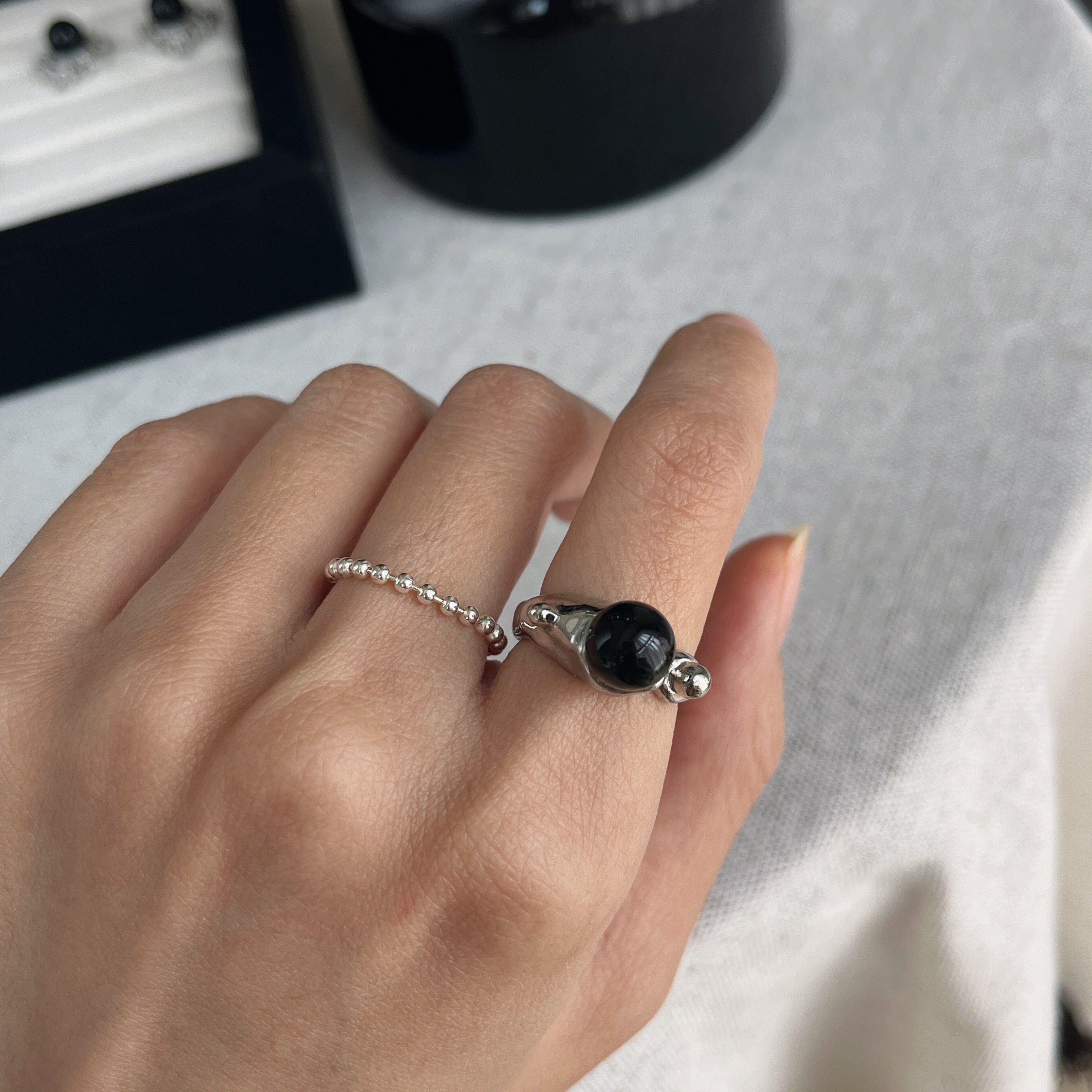 Vintage Onyx Elegance Jewelry Set