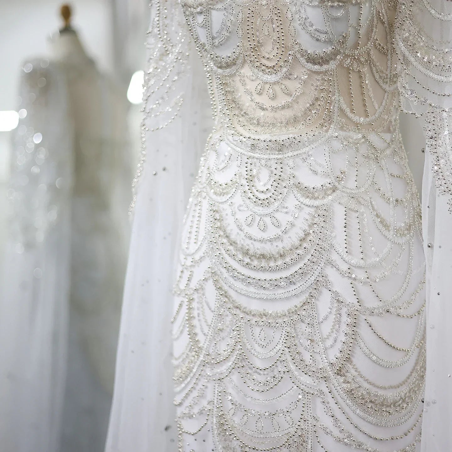 Dreamy Vow Green Luxury Dubai Mermaid Evening Dresses with Cape Sleeves Arabic Muslim Women Wedding Party Gowns Plus Size 145