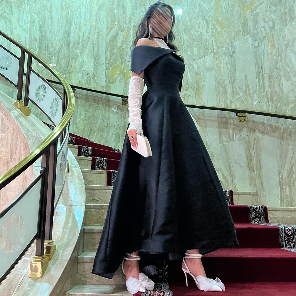 Dreamy Vow Elegant Khaki Satin High Low Dubai Evening Dress for Wedding Party Halter Arabic Women Midi Formal Guest Gowns F 058