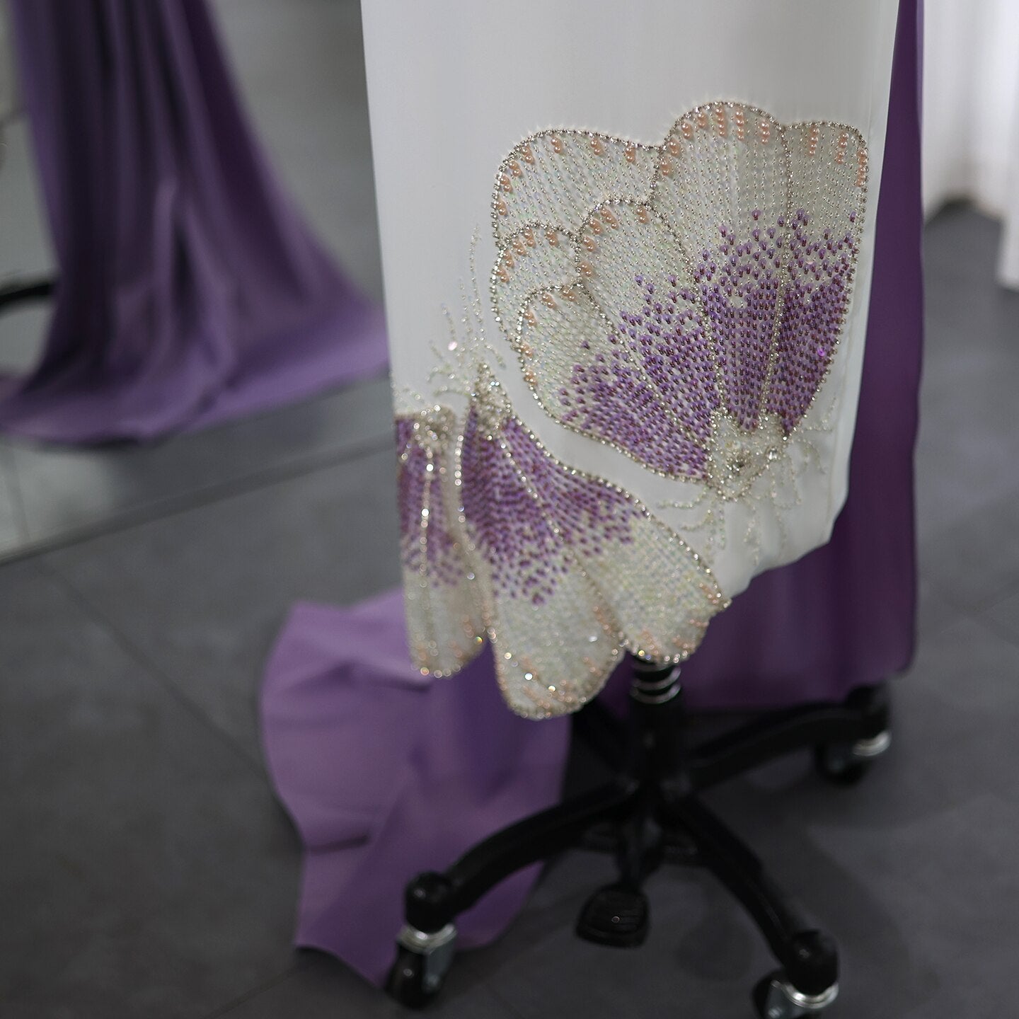 Dreamy Vow White Lilac Butterfly Luxury Evening Dresses for Women Wedding Arab One Shoulder Midi Formal Party Dress 475