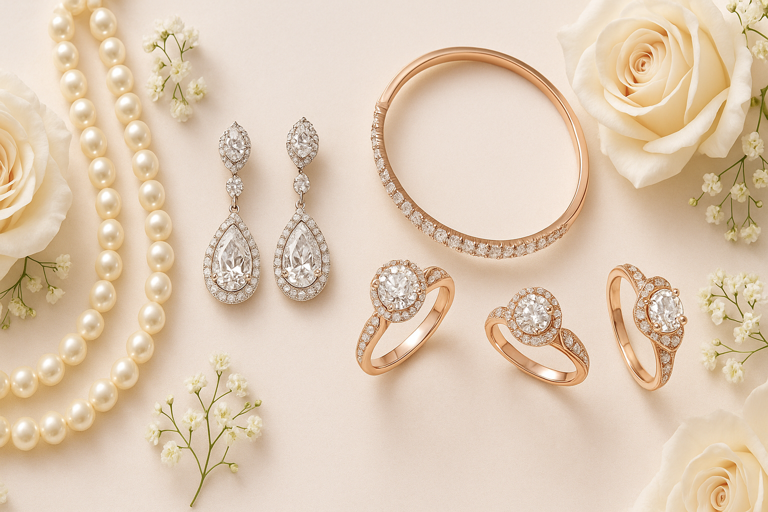 Wedding jewelry accessories banner