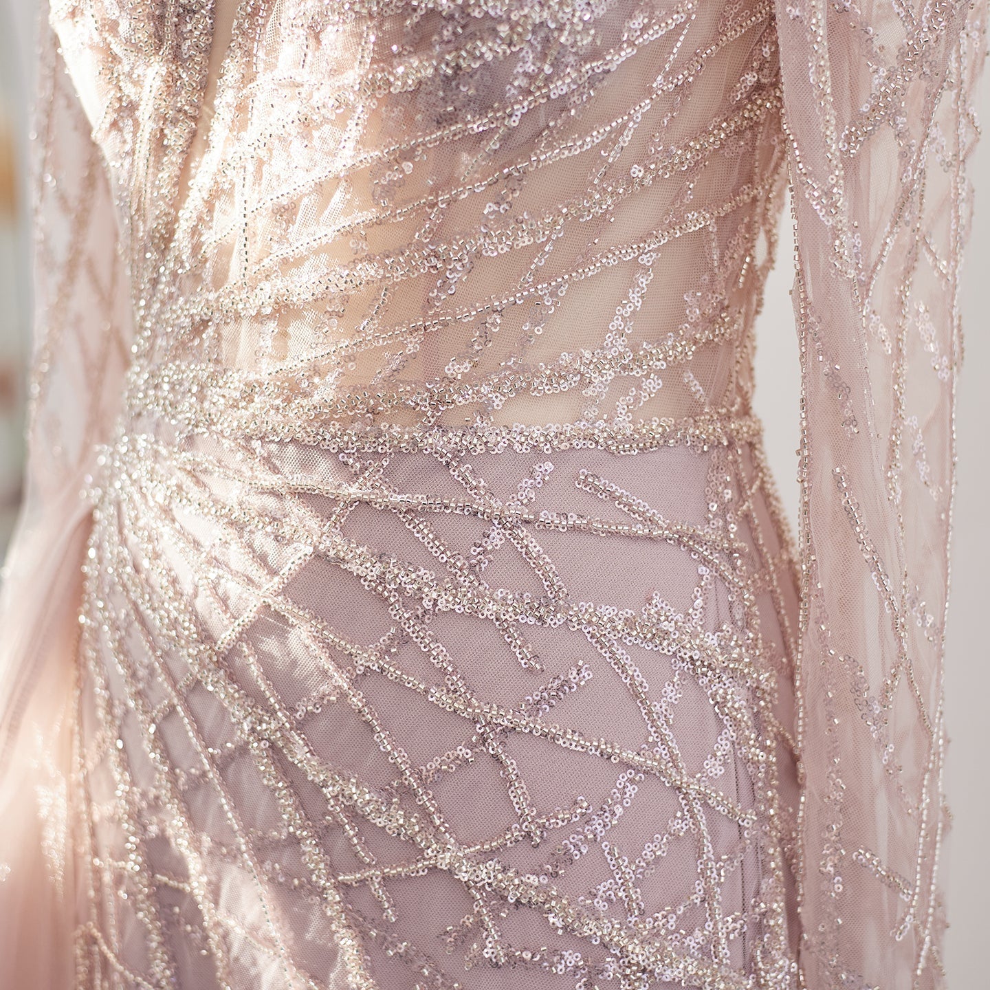 Luxury Gold Mermaid Evening Dresses with Overskirt SS048