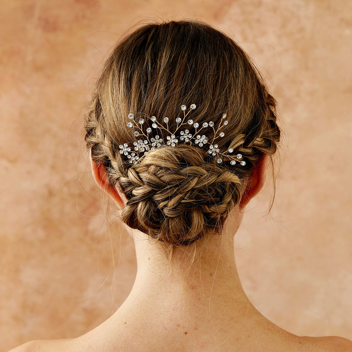 Bridal Rhinestone Plum Blossom Hairpin Set (5 Pieces)
