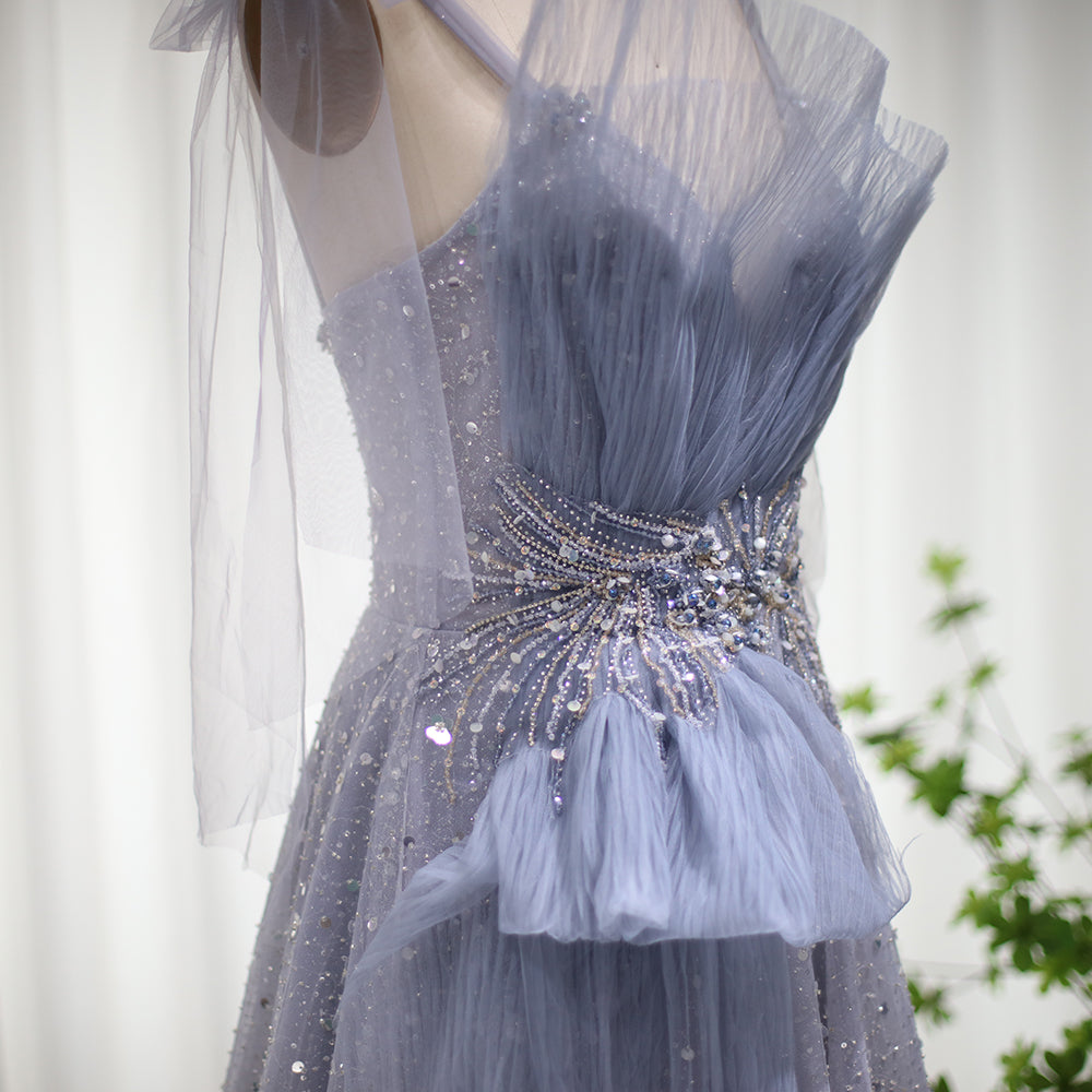 For Sale Luxury Blush Pink Spaghetti Evening Dress SS292L