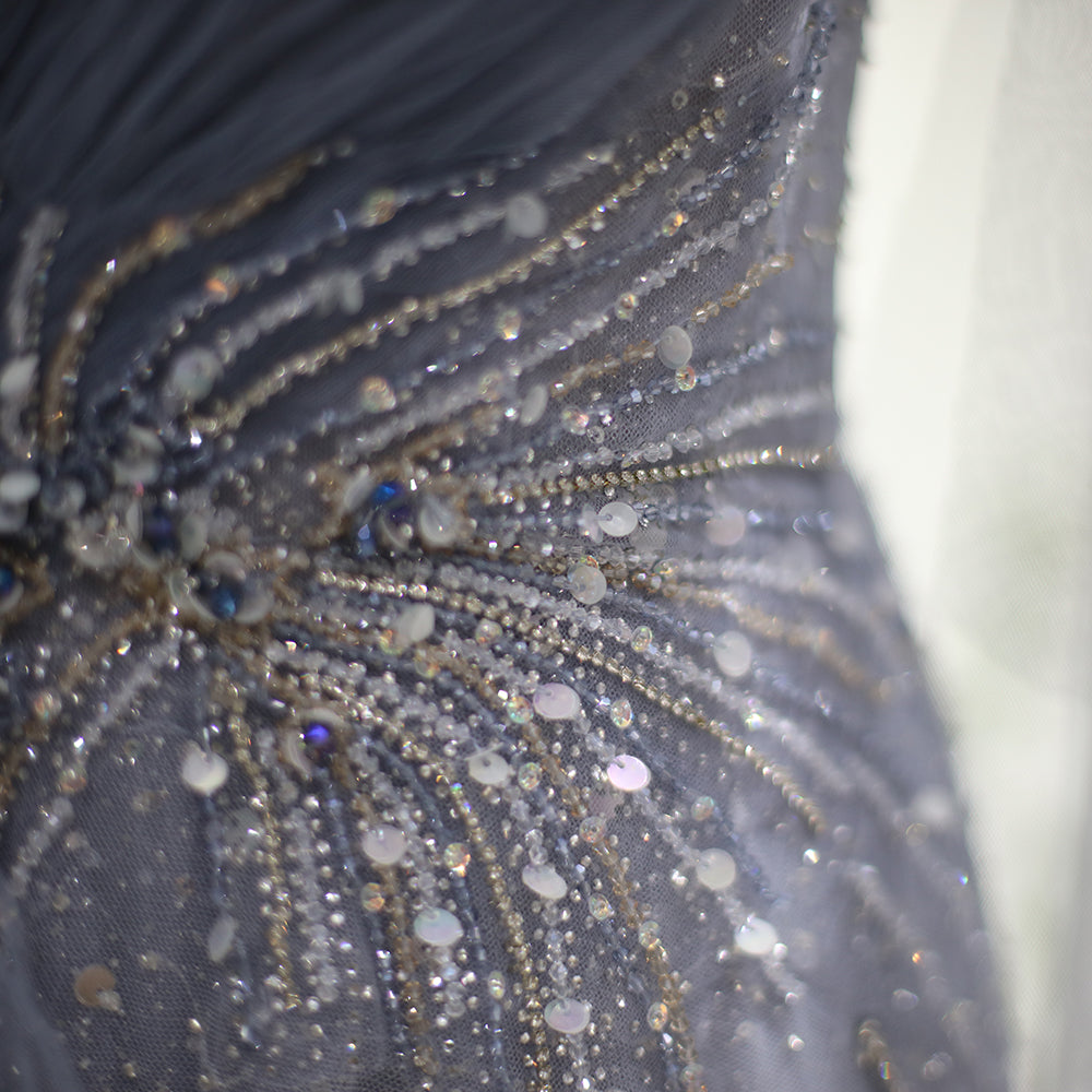 For Sale Luxury Blush Pink Spaghetti Evening Dress SS292L