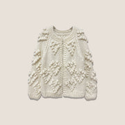 Chunky Needle Handmade Mori Girl Totem Embroidered Pom-Pom Fall/Winter Sweater