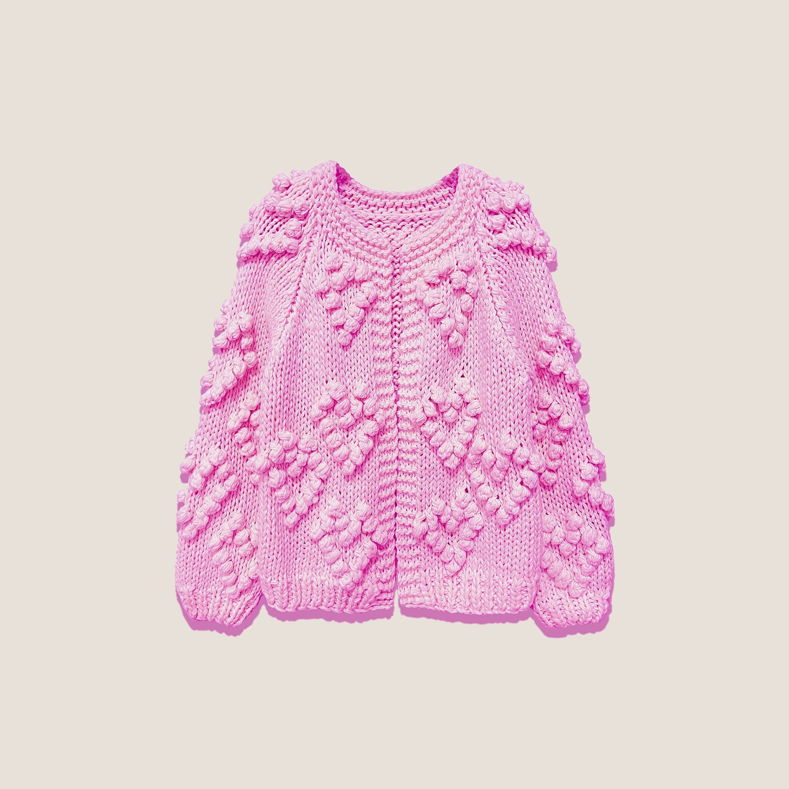 Chunky Needle Handmade Mori Girl Totem Embroidered Pom-Pom Fall/Winter Sweater