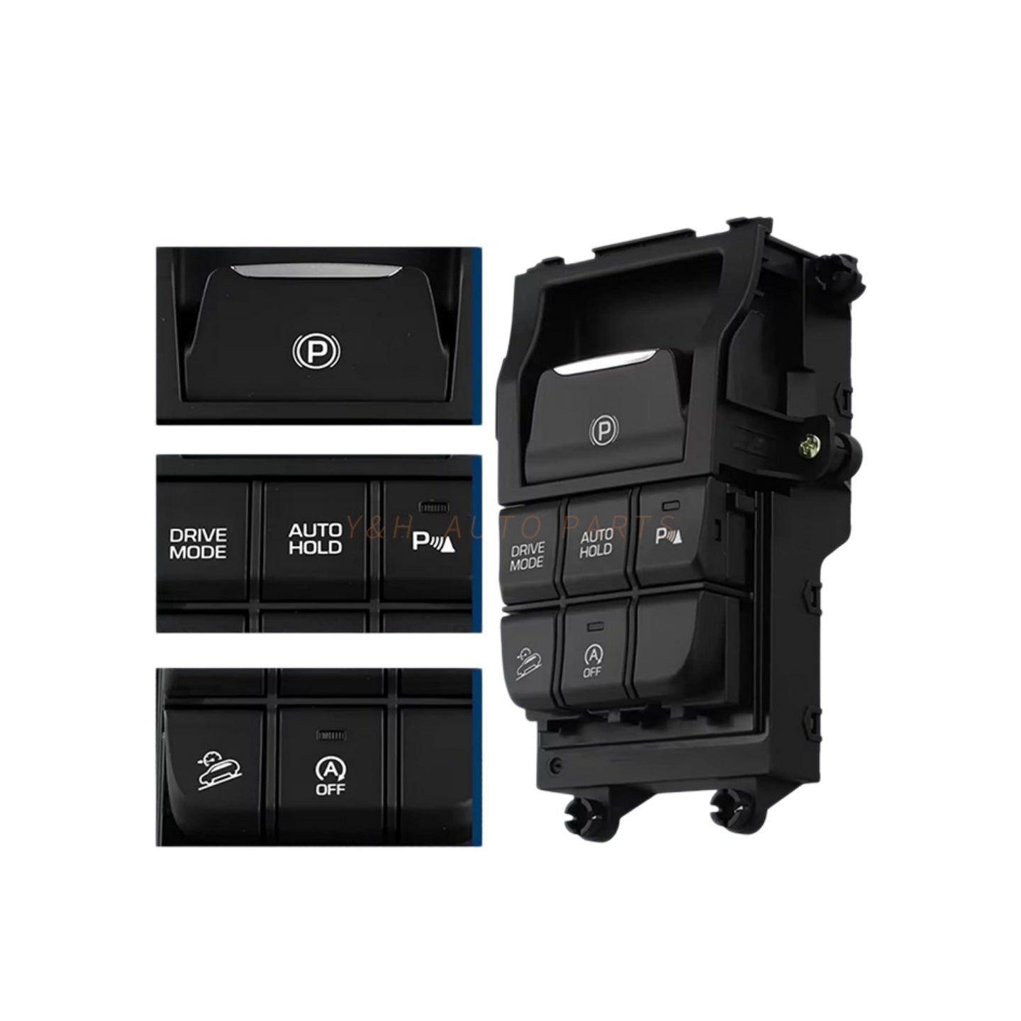 93300-D3010-4X Parking Brake Switch Parking Assist Switch Assembly for 2015-2017 Hyundai Tucson