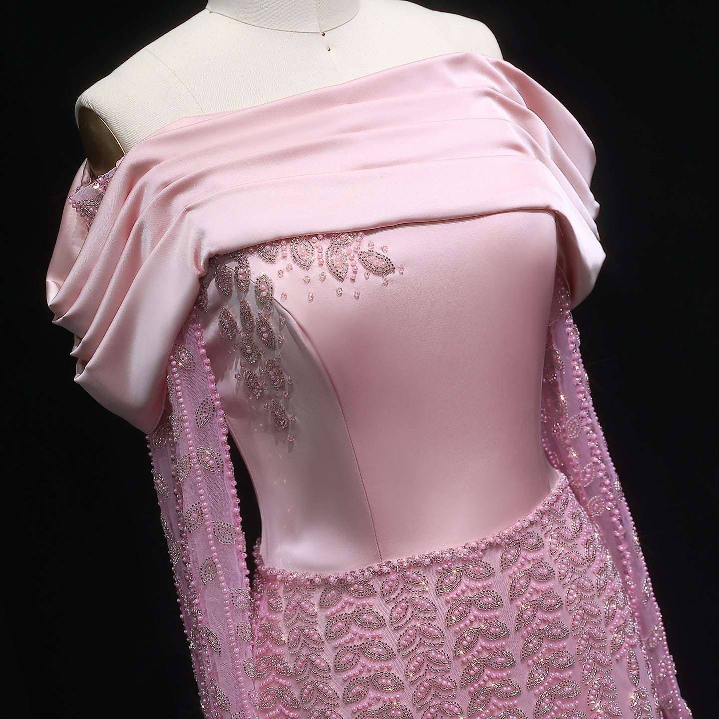 Elegant Off Shoulder Long Sleeves Evening Dress SS695