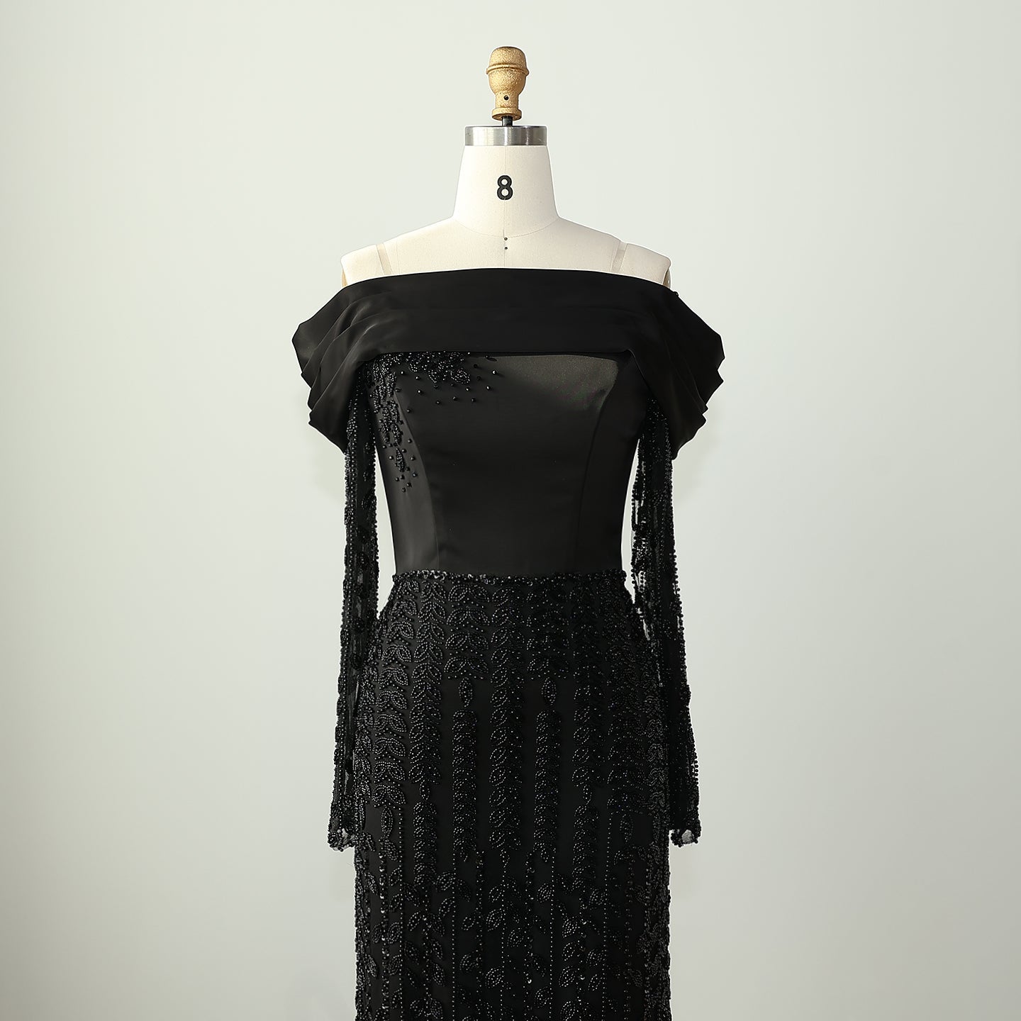 Elegant Off Shoulder Long Sleeves Evening Dress SS695