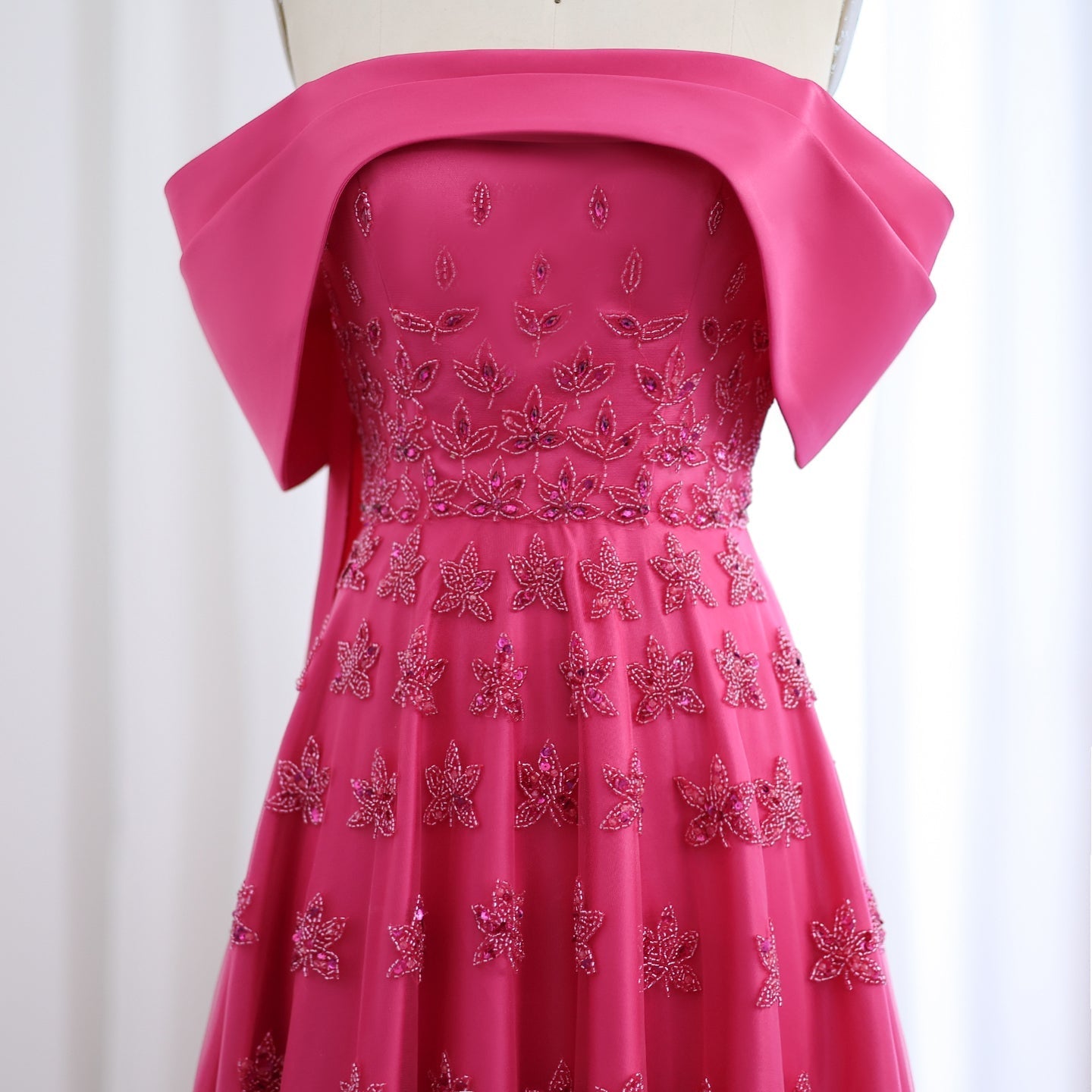 Luxury Yellow Off Shoulder Evening Dress with Cape Train SS455