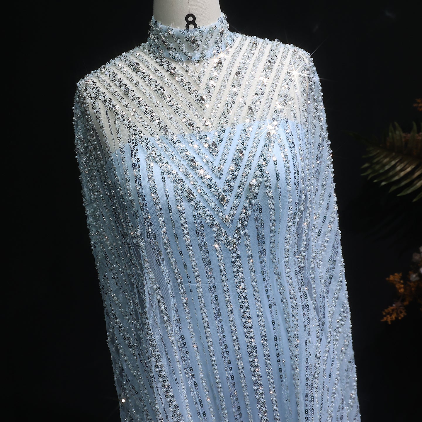 Luxury Dubai Kaftan Arabic 2 Pieces Evening Dress SS691