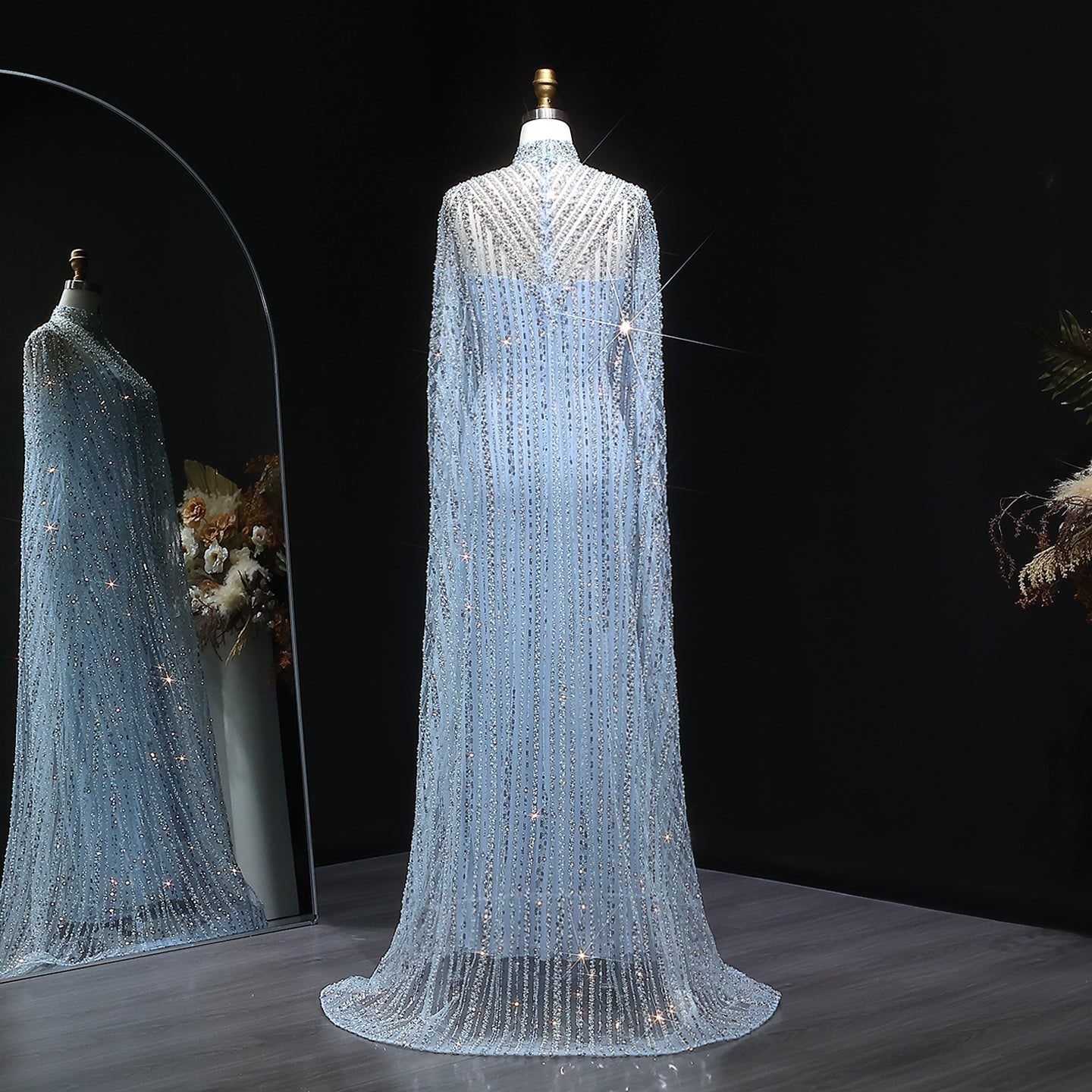 Luxury Dubai Kaftan Arabic 2 Pieces Evening Dress SS691