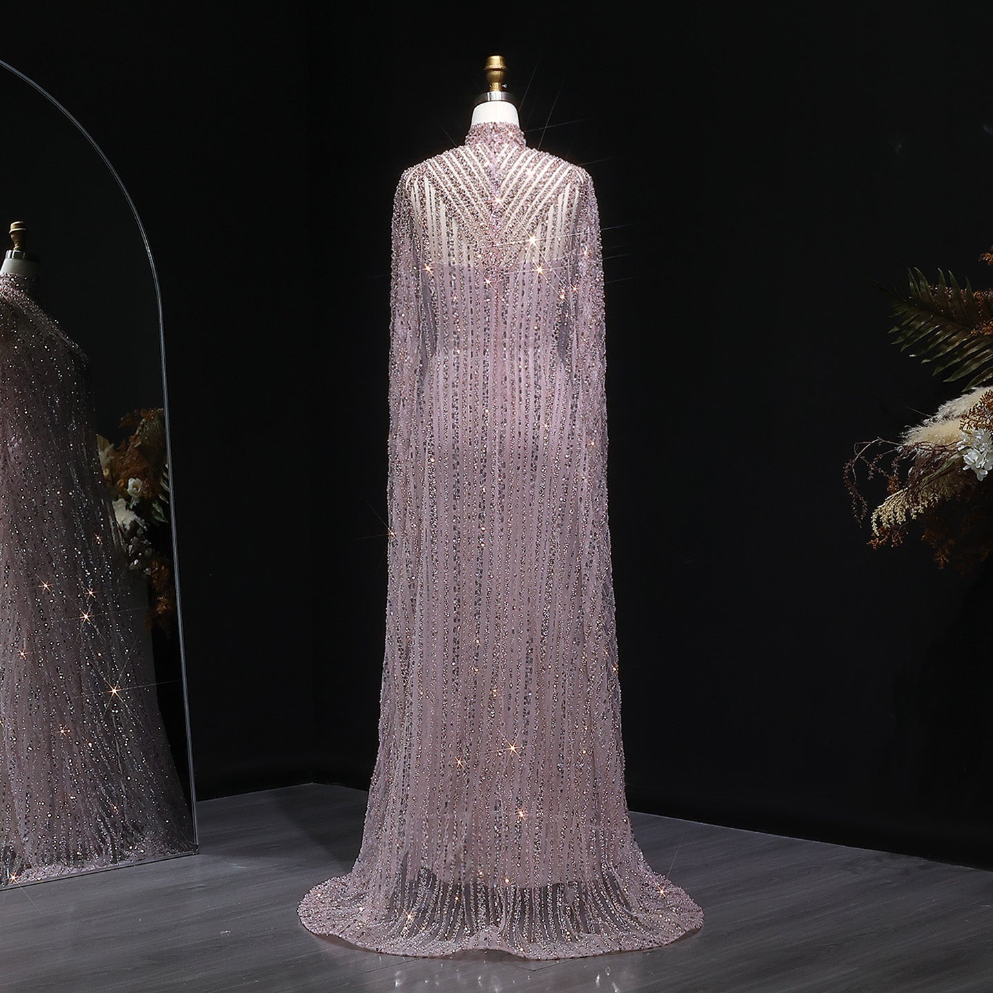 Luxury Dubai Kaftan Arabic 2 Pieces Evening Dress SS691