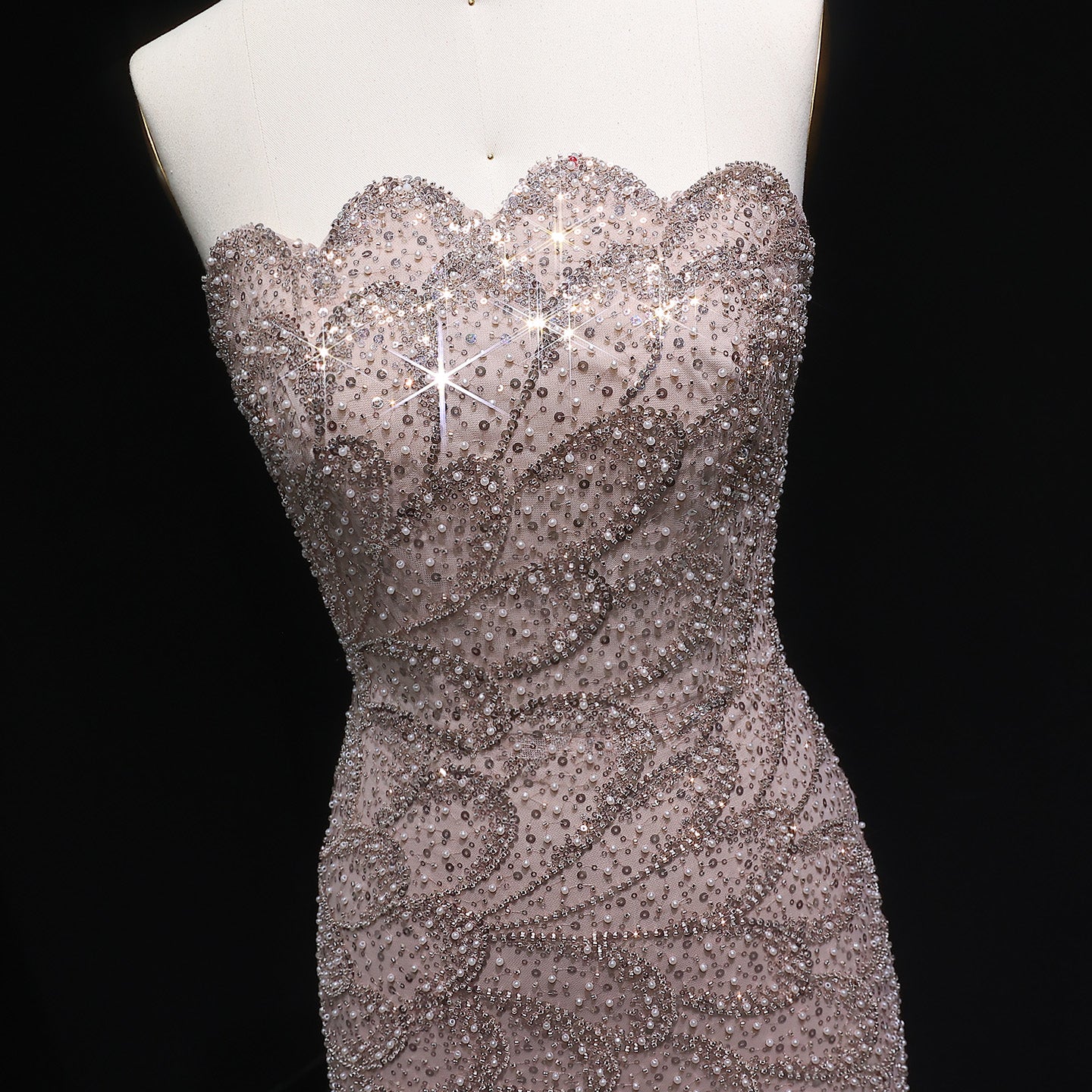 Elegant Emerald Green Strapless Evening Dress SS601