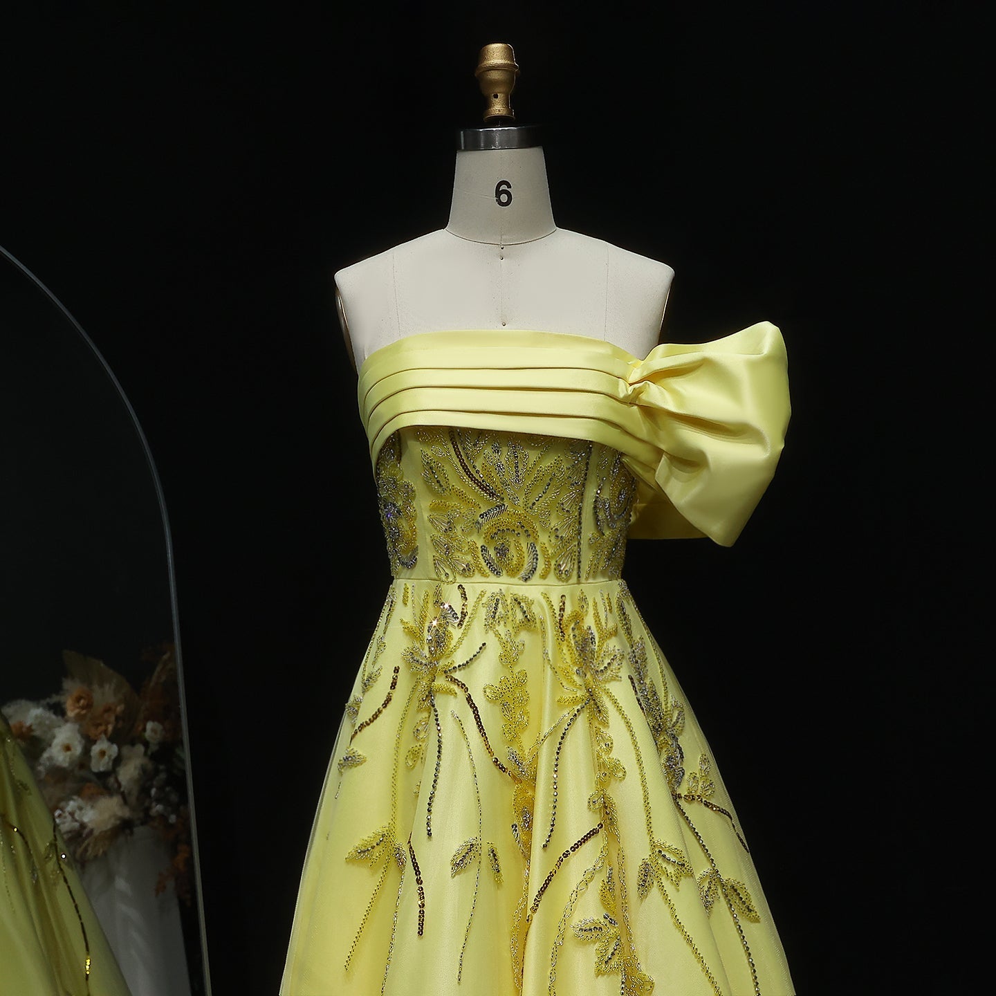 Elegant Fuchsia One Shoulder Evening Dress SS567