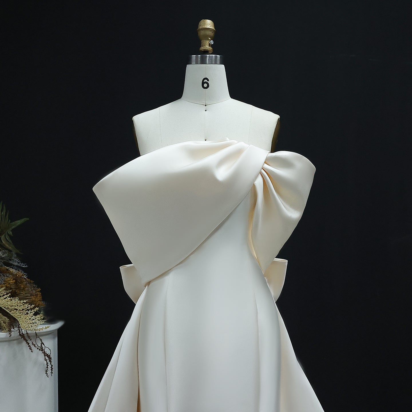 Elegant Off Shoulder Lilac Evening Dress with Overskirt SS400