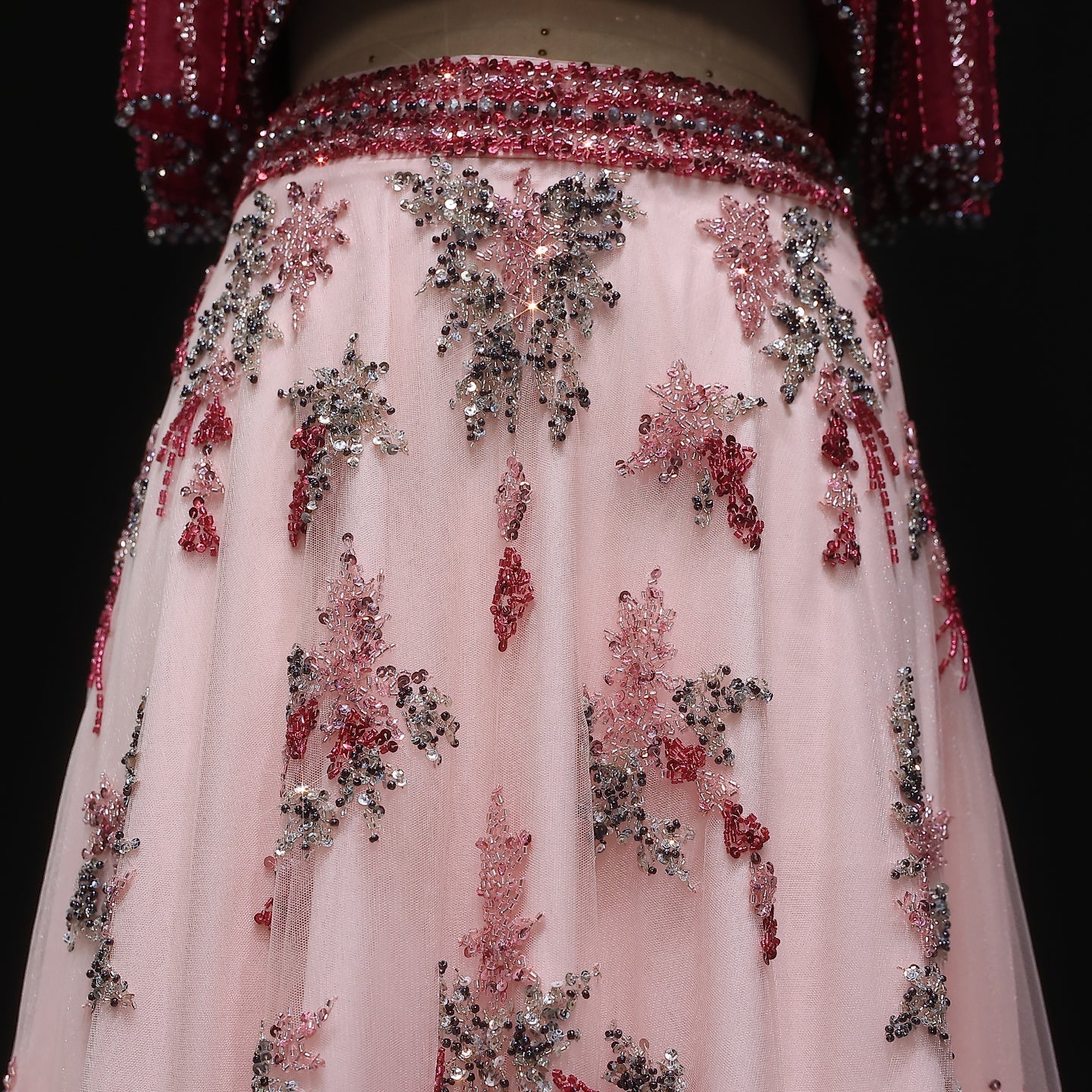 Luxury Beaded Yellow 2 Pieces Evening Dress SS490