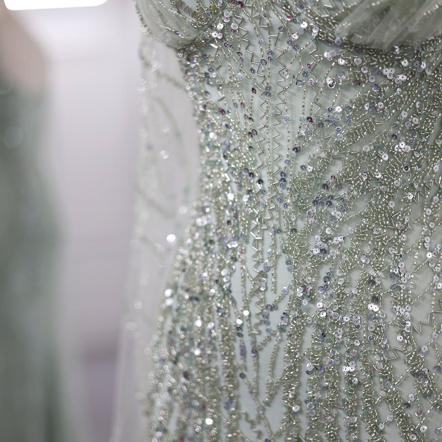 Luxury Lilac Mermaid Evening Dress with Cape Sleeves SS237